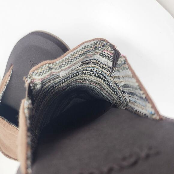 Sanuk You Got My Back St Hemp Men 8 Brown w/ Woven Blanket Lining 1127214 NWT - Picture 11 of 13